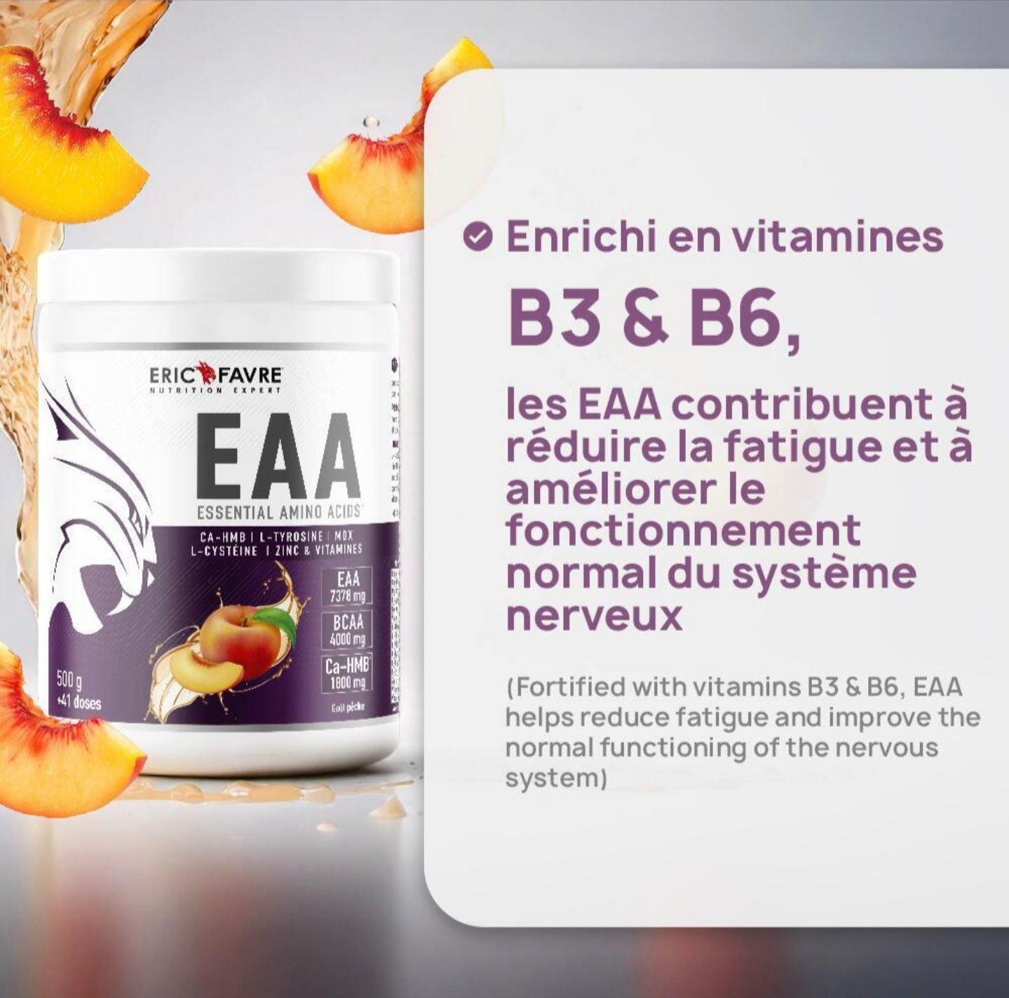 EAA Essential Amino Acids Pêche 500g