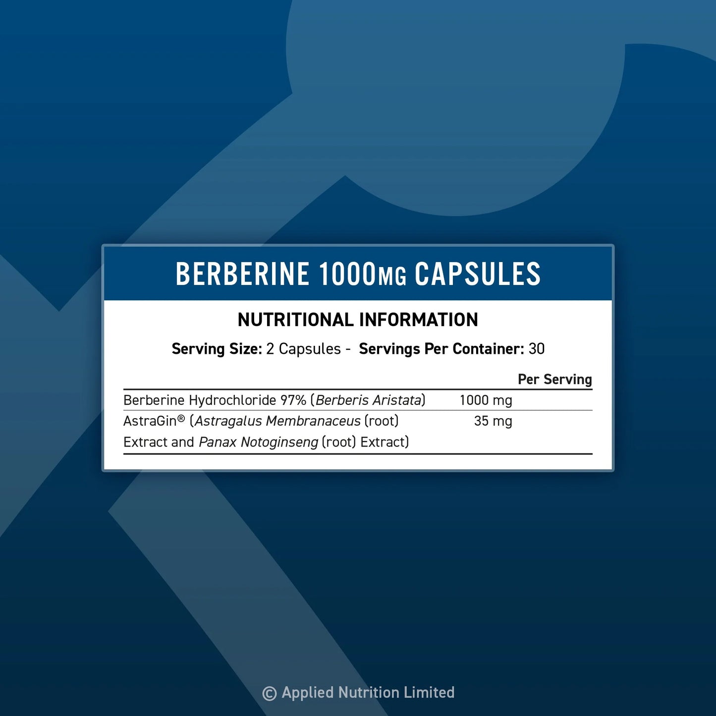 Berberine 1000mg - 60 caps