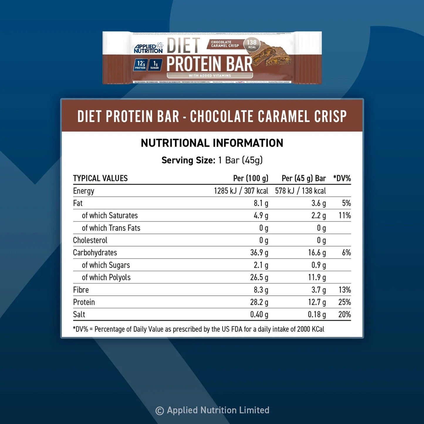 Diet Protein bar ( caramel salé )