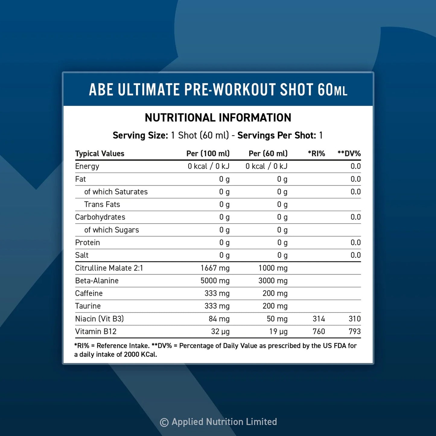 ABE Ultimate Pre Workout Shot