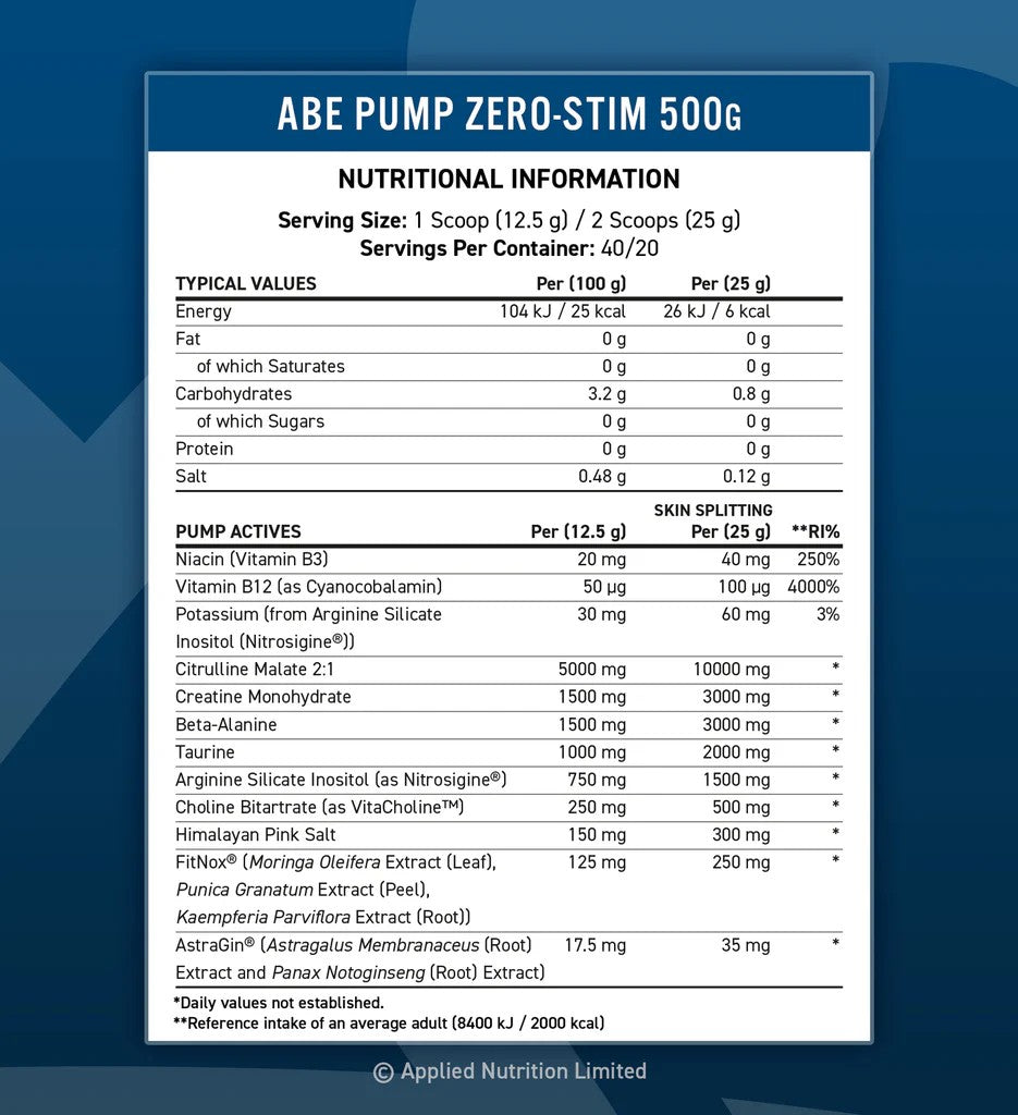 ABE Pump - Pre-Workout - 500g