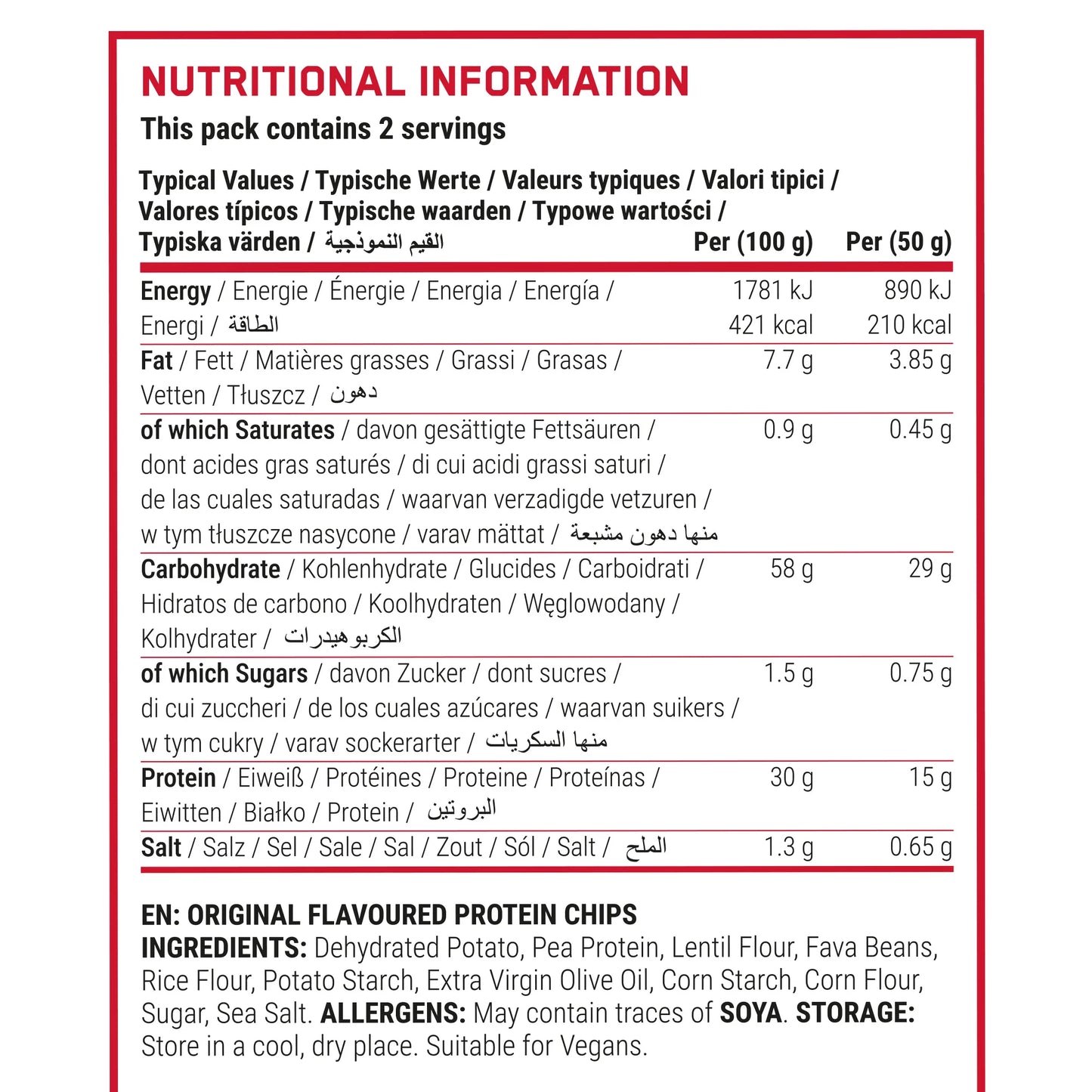 Chips protéinées - 50g