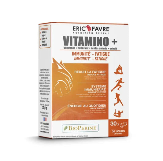 Vitamino+ Immunité, fatigue, Multivitamines et minéraux - 30 caps