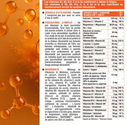 Vitamino+ Immunité, fatigue, Multivitamines et minéraux - 30 caps